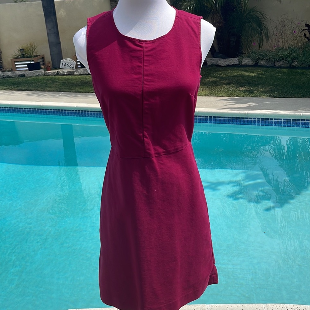 GAP | cotton, A-line, pink dress | size 0 | Pockets - Picture 3 of 9